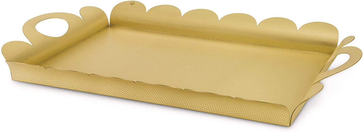 Alessi Recinto Rectangular Tray Made From Brass
