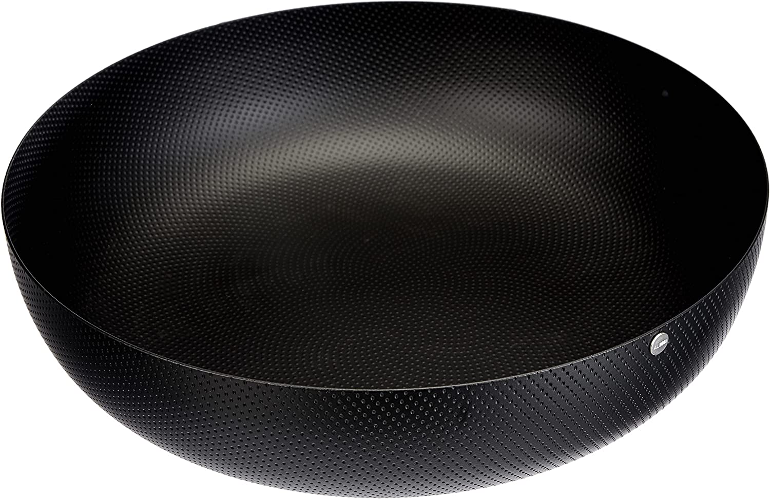 Alessi JM17/29 BT - Design Bowl, Round Steel, Epoxy Resin, Black with Relief Decoration