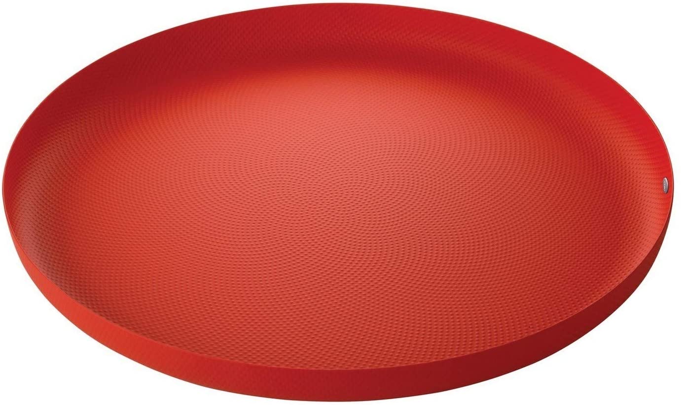 Alessi Round Plate Texture Red Diameter 35 cm