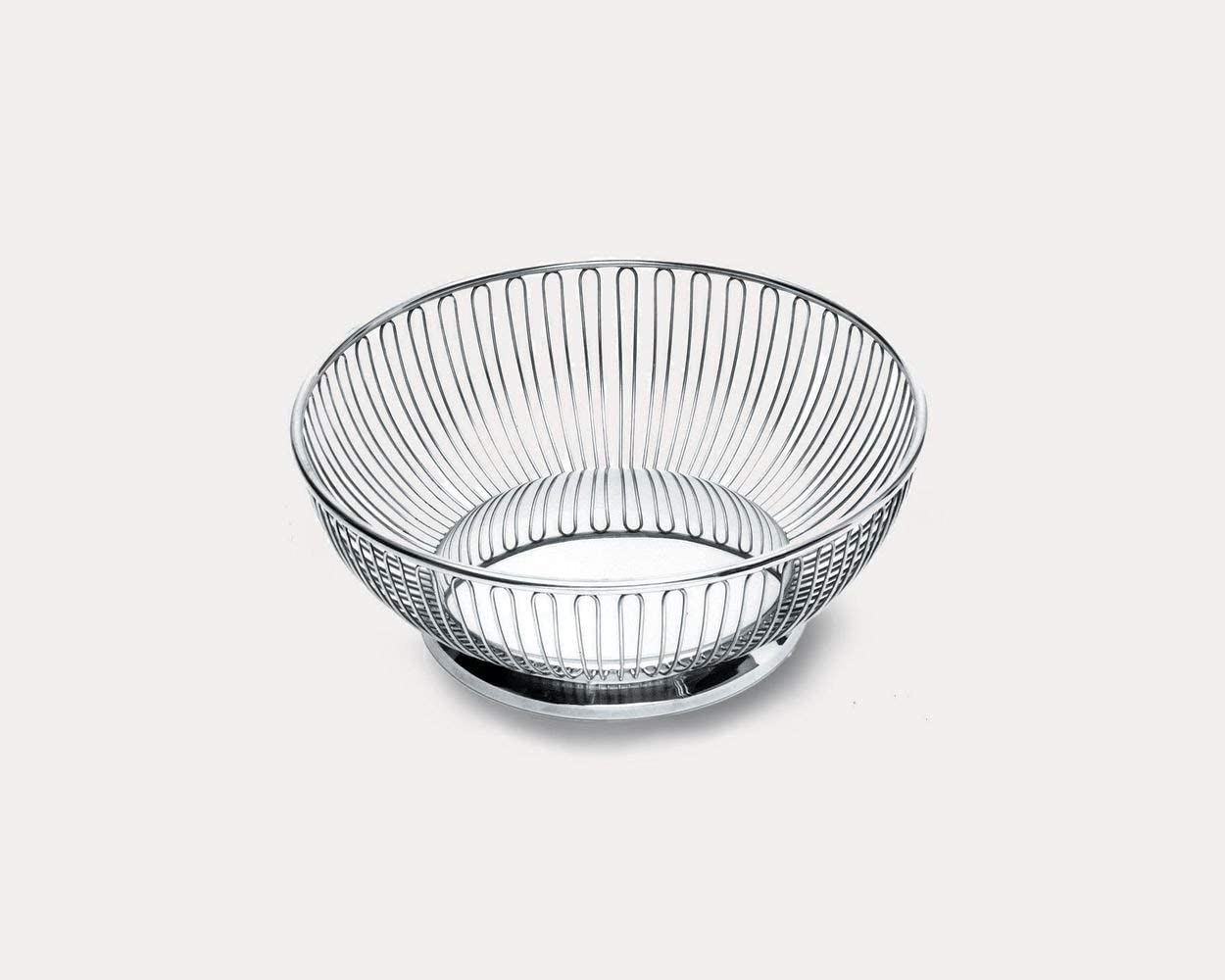 Alessi Round Wire Basket in Steel with Mirror Polished