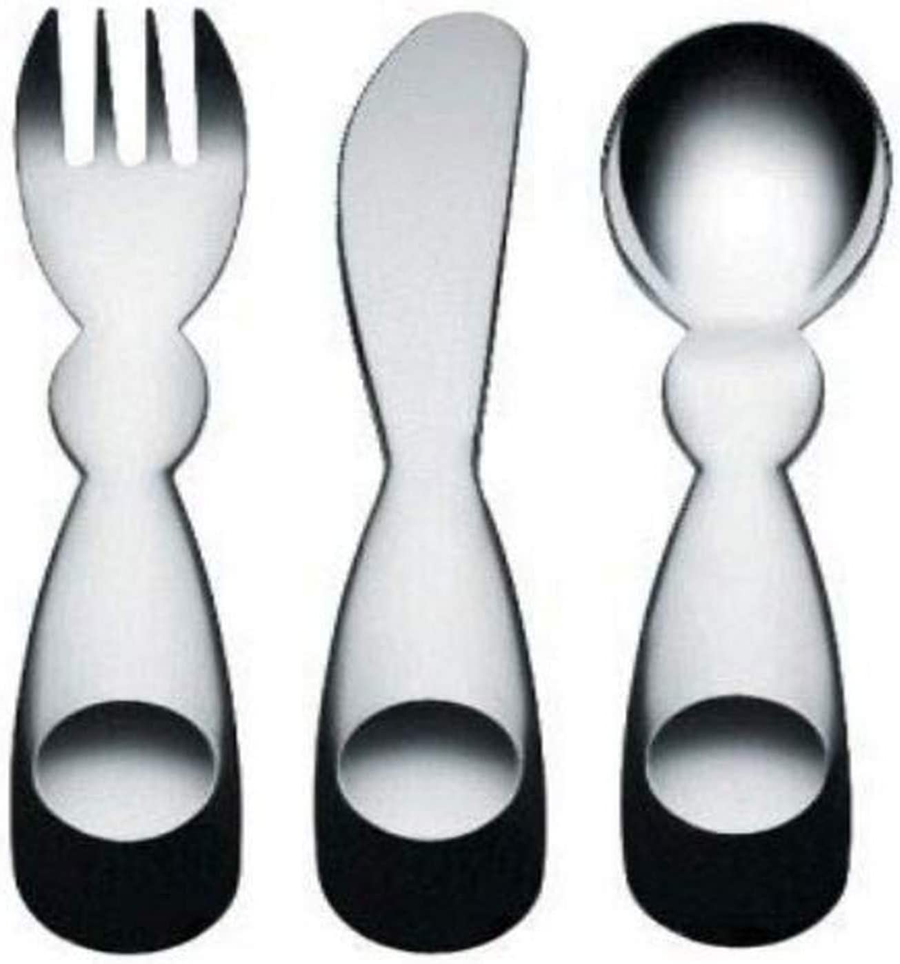 Alessi AM41S3 Children\'s Cutlery Set, Silver