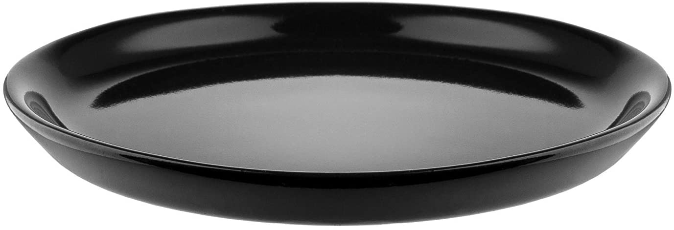 Alessi Tonale DC03/77 B Plate Set of 4 Saucers Stoneware Black