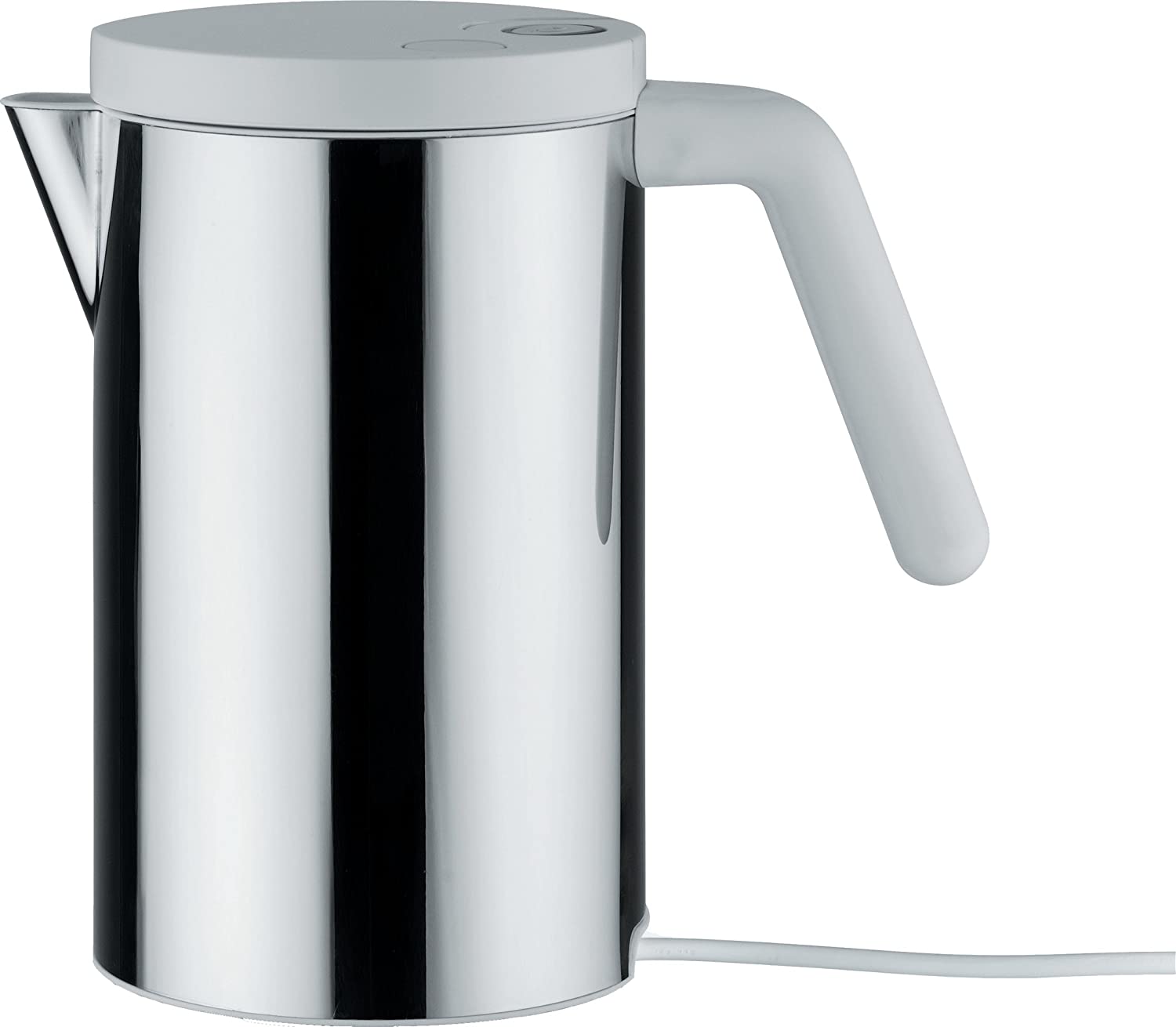 Alessi WA09/80WUK Hot. It Electric Water Boiler – Stainless Steel 18/10 POLISHED. English Stud Inside, Thermoplastic Resin Handle and Lid ASU – White.