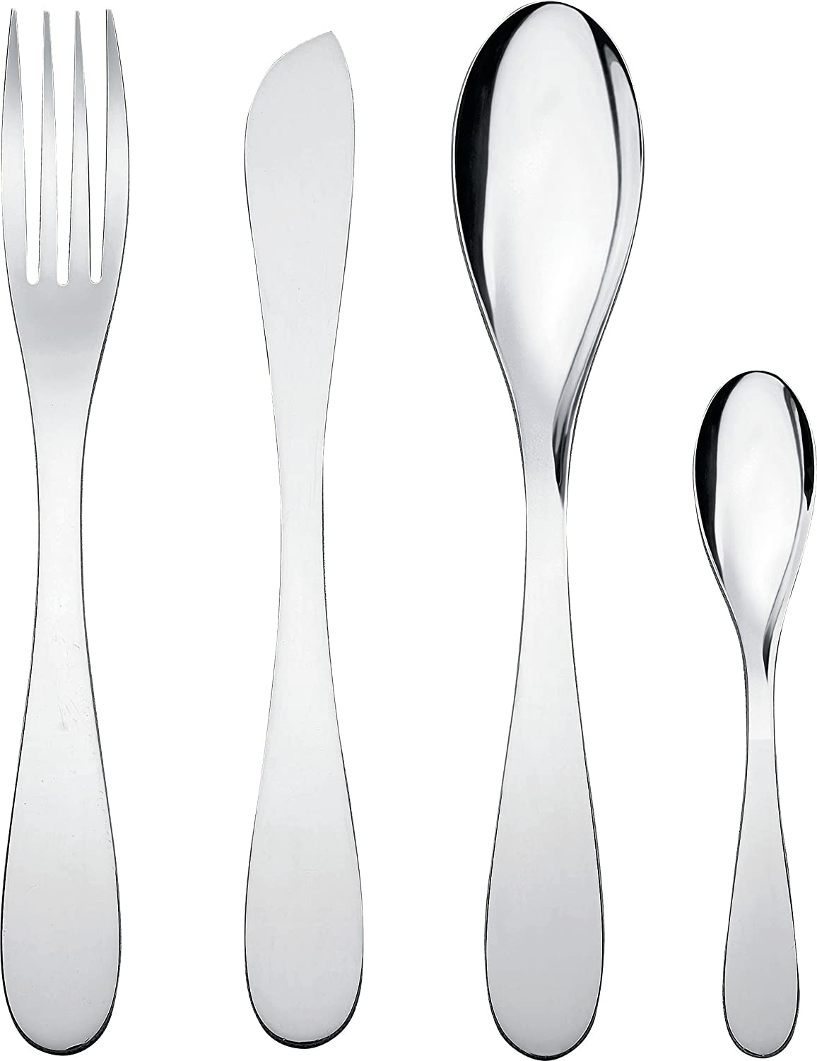 Alessi WA10S24 Eat It Cutlery Set 24 Pieces Polished to a High Shine