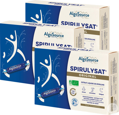 Algosource Spirulysat Original Ampoules 3x20x10ml Promo Pack