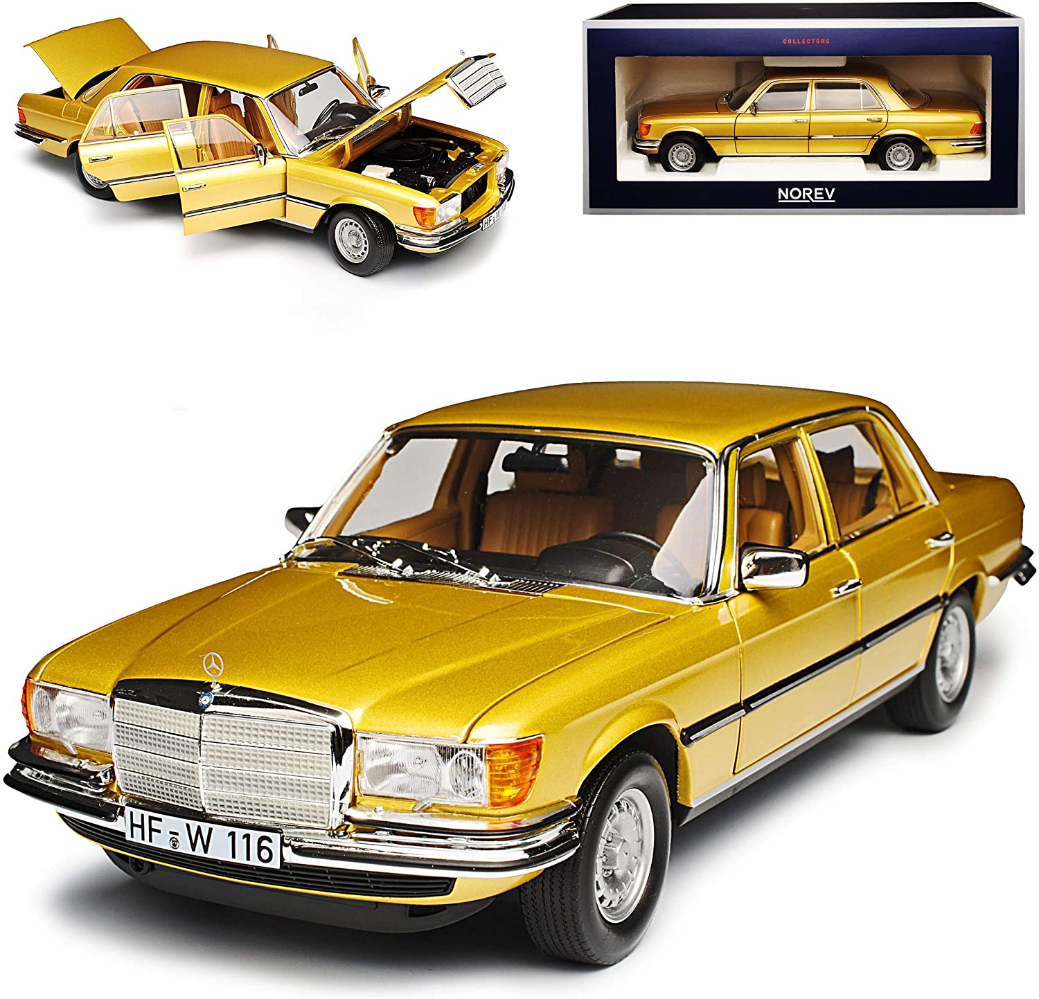 Mercedes-Benz S-Class W116 450 Sel 6.9 1976 Gold Metallic 1972 To 1980 1/18