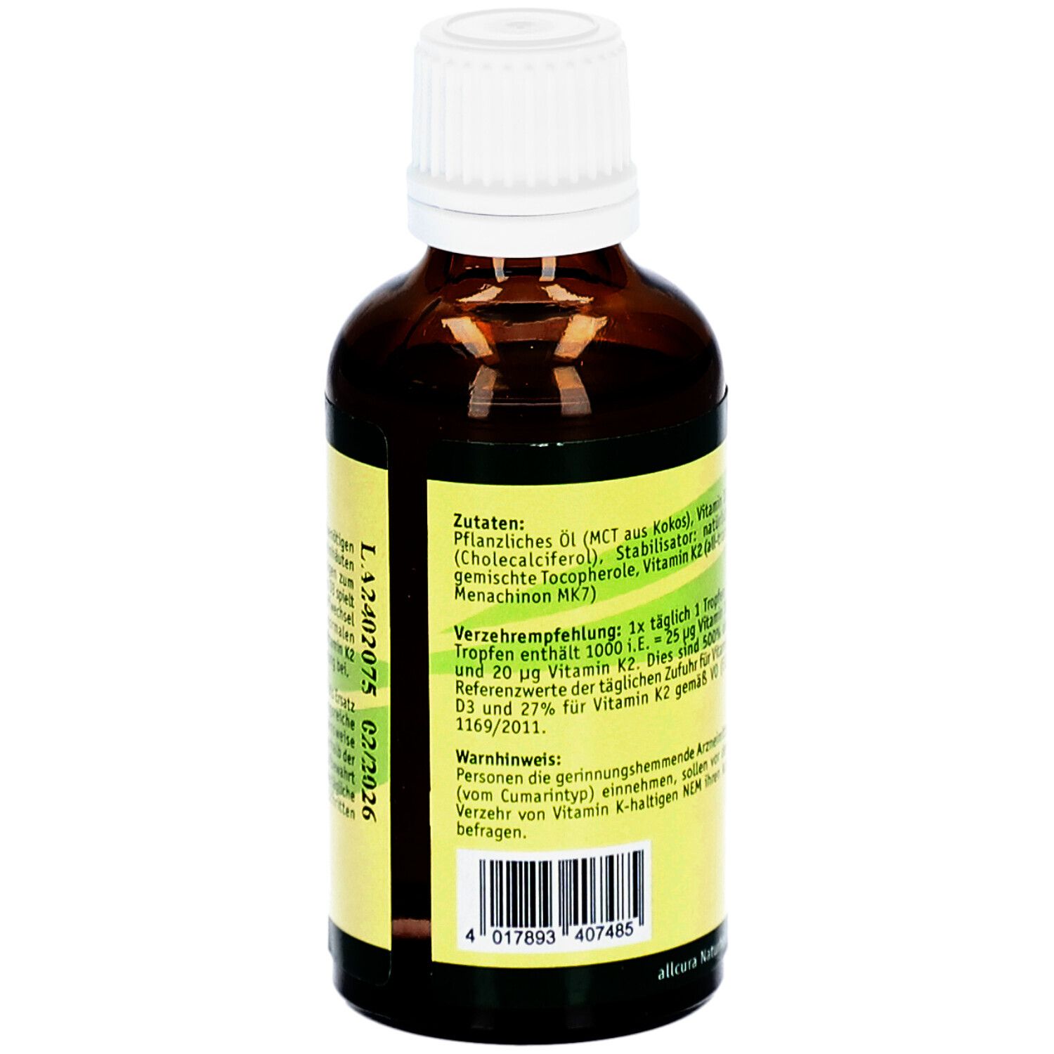 allcura Vitamin D3 + K2 drops