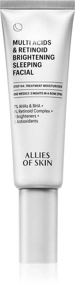 Allies of Skin Multi Acids & Retinoid Brightening Sleeping Facial brightening facial skin mask
