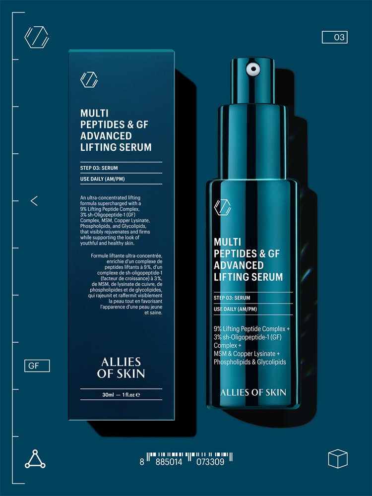 Allies of Skin Multi Peptides & GF Advanced Lifting Serum lifting facial serum