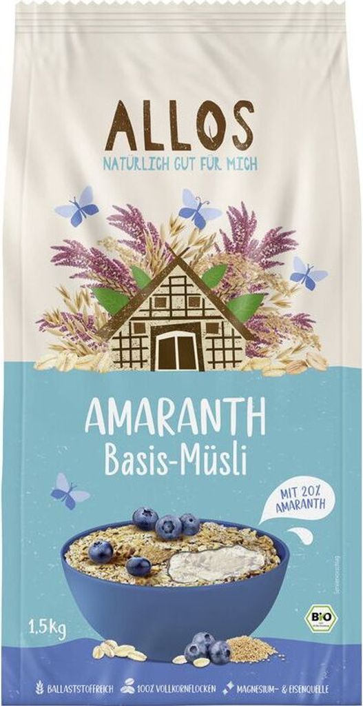 Allos Amaranth Basis-Müsli -- 1,5kg x 5  - 5er Pack VPE