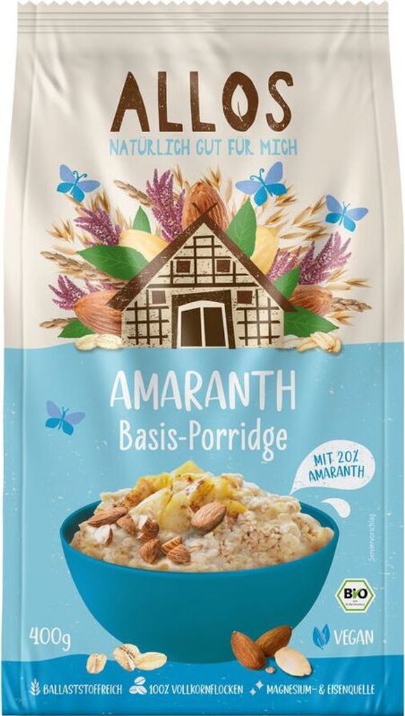 Allos Amaranth Basis-Porridge -- 400g x 5  - 5er Pack VPE