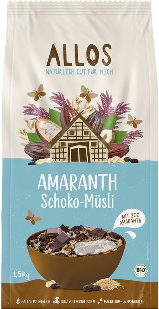 Allos Amaranth Schoko-Müsli -- 1,5kg x 5  - 5er Pack VPE