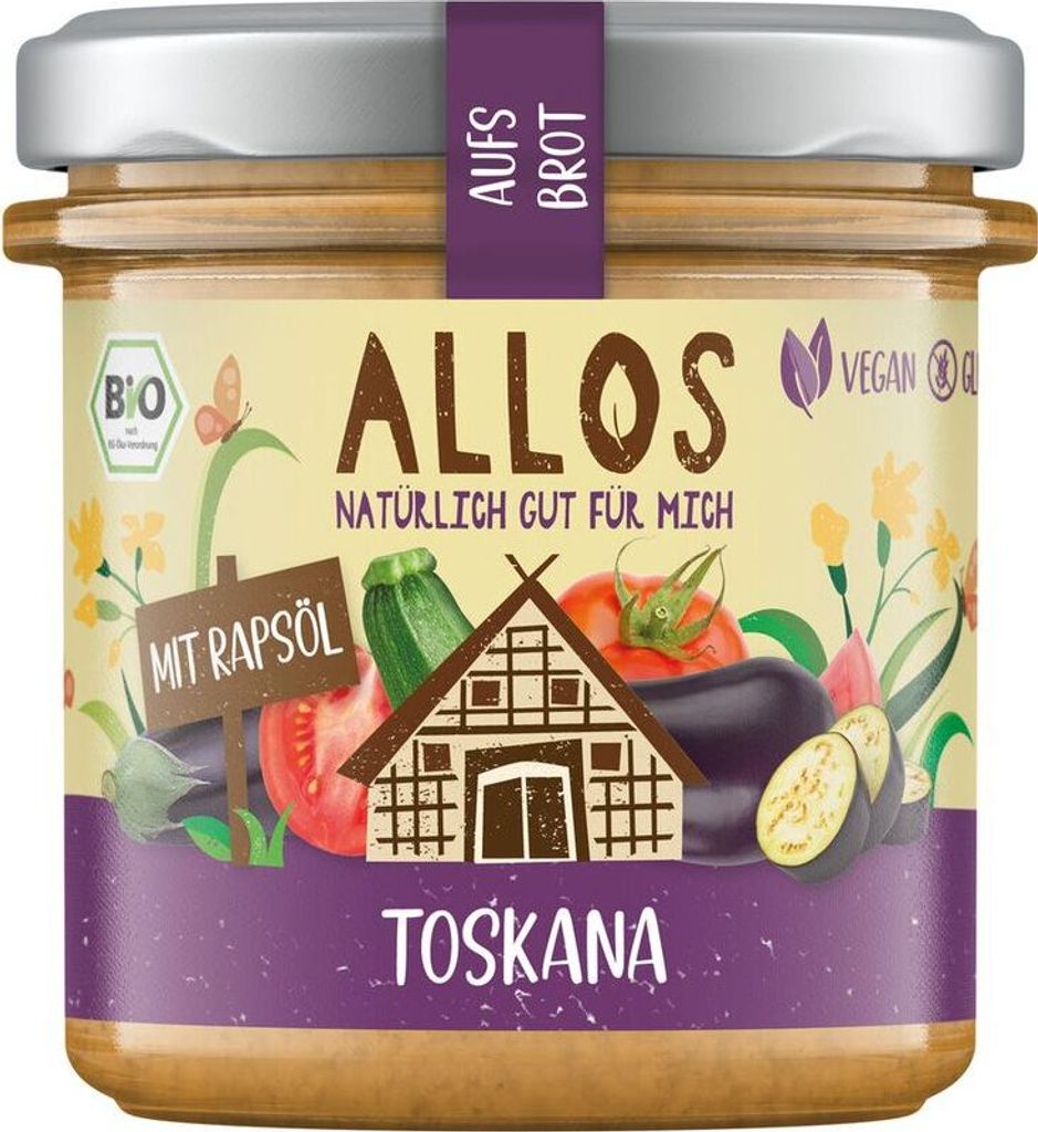 Allos aufs Brot Toskana -- 140g x 6  - 6er Pack VPE