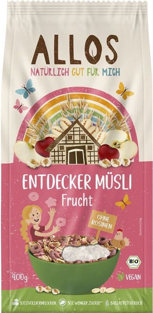 Allos Entdecker Müsli Frucht -- 400g x 5  - 5er Pack VPE