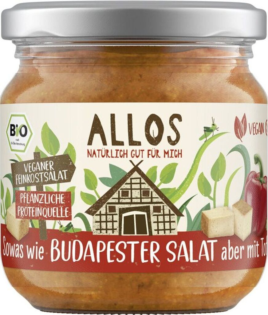 Allos delicatessen salad like Budapest salad -- 165g x 6 - 6-pack VPE