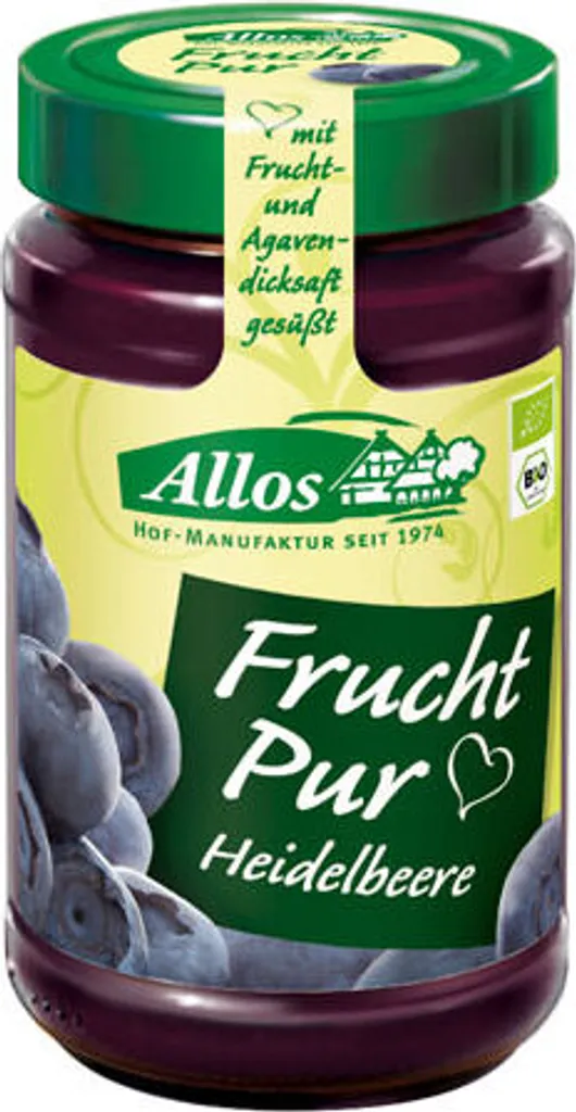 Allos Frucht Pur 75% Heidelbeere -- 250g