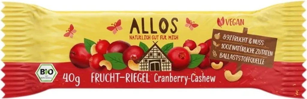 Allos Frucht-Riegel Cranberry Cashew -- 40g
