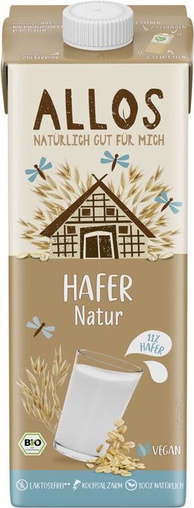 Allos Hafer Natur Drink -- 1l x 12  - 12er Pack VPE