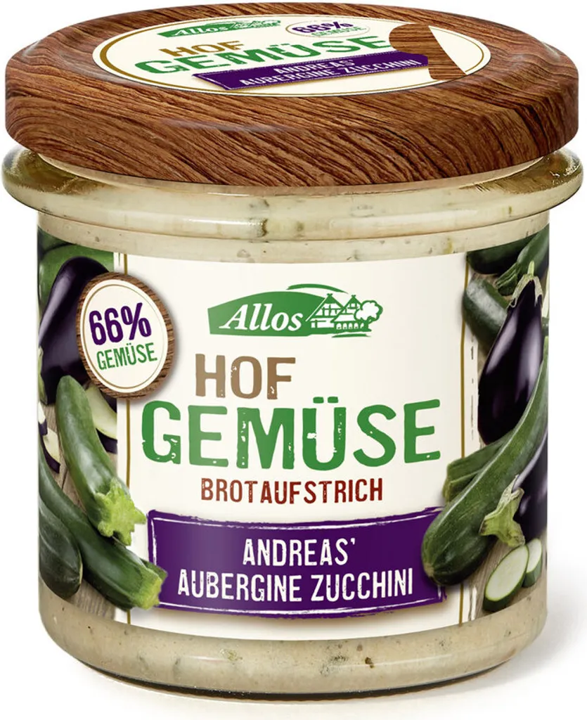 Allos Hof Gemüse Andreas Aubergine Zucchini -- 135g