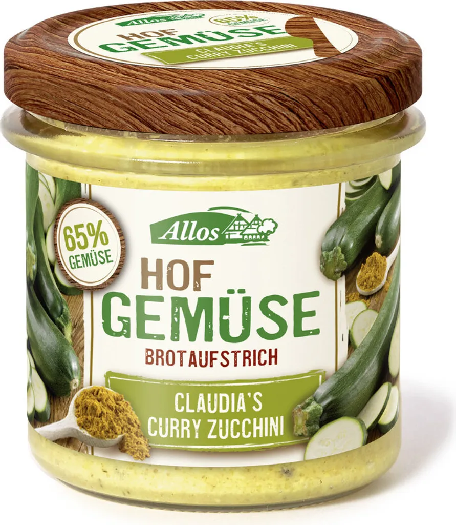 Allos Hof Gemüse Christianes Curry Zucchini -- 135g