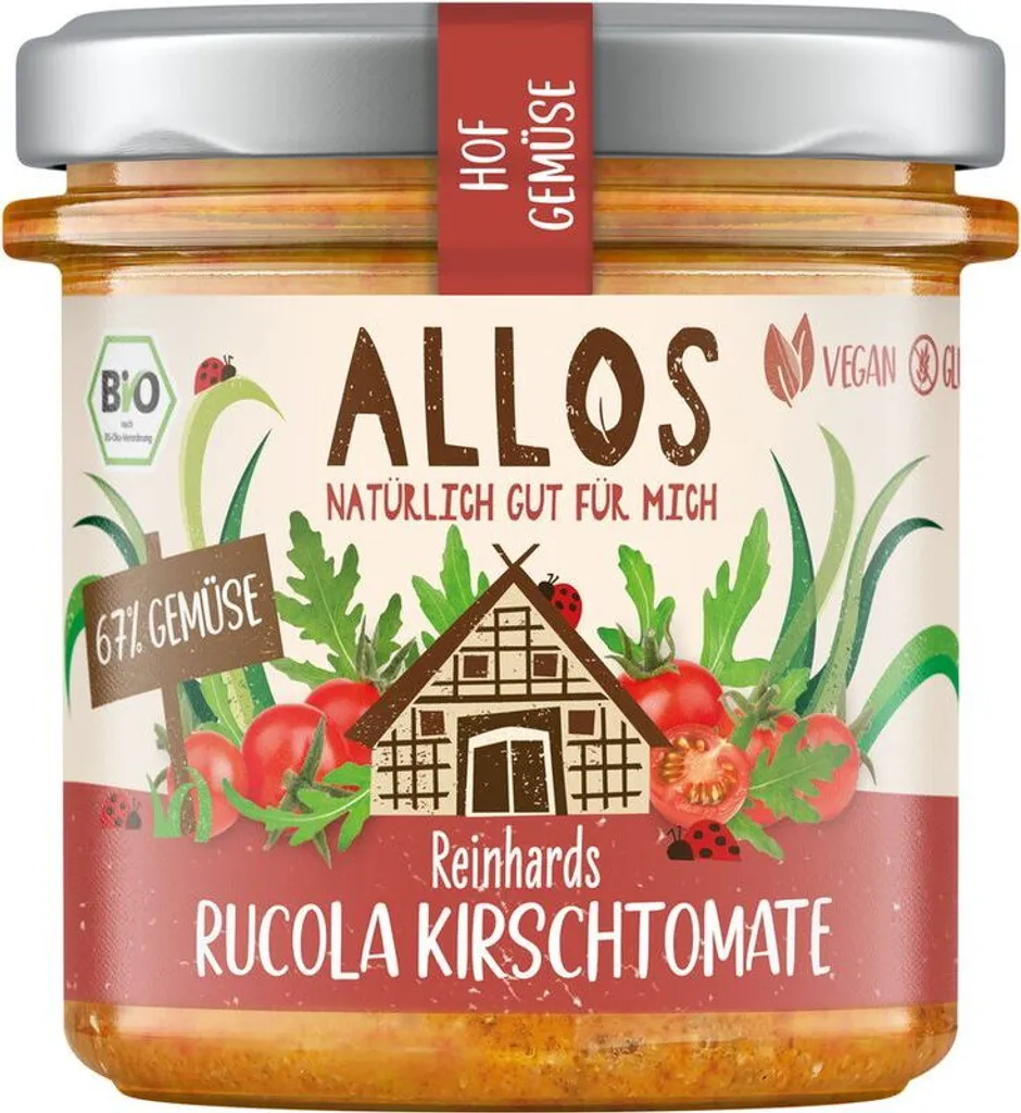 Allos Hof Gemüse Reinhards Arugula Cherry Tomato -- 135g x 6 - 6-pack VPE