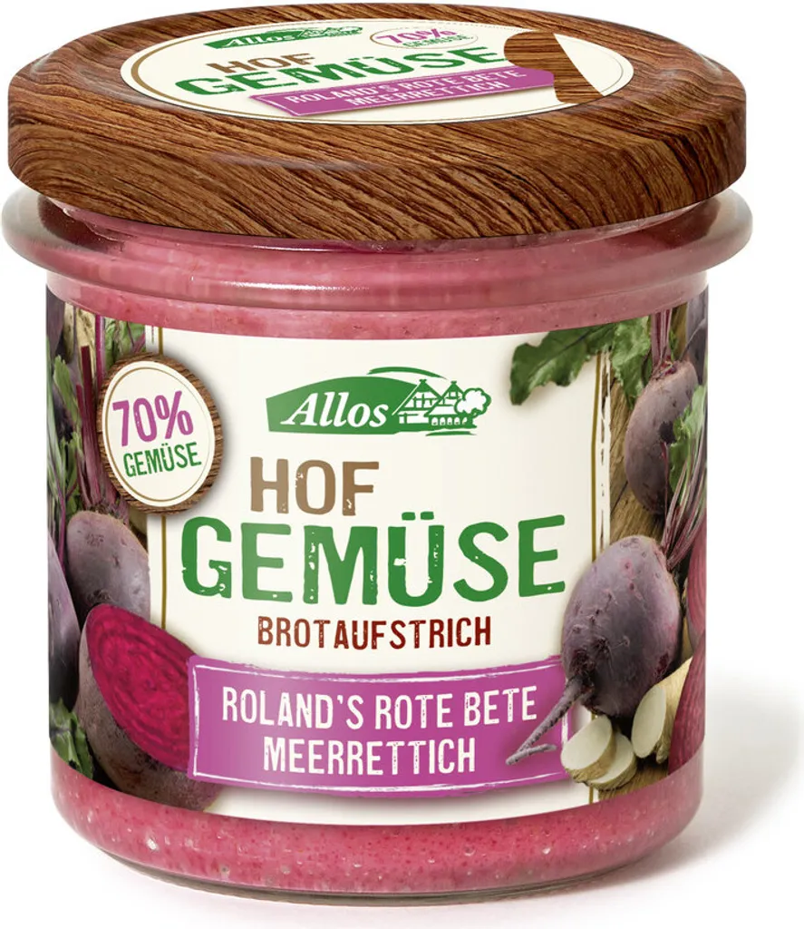 Allos Hof Gemüse Rolands Rote Bete Meerrettich -- 135g