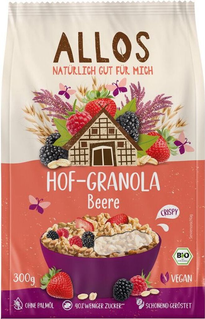 Allos Hof-Granola Beere -- 300g x 6  - 6er Pack VPE