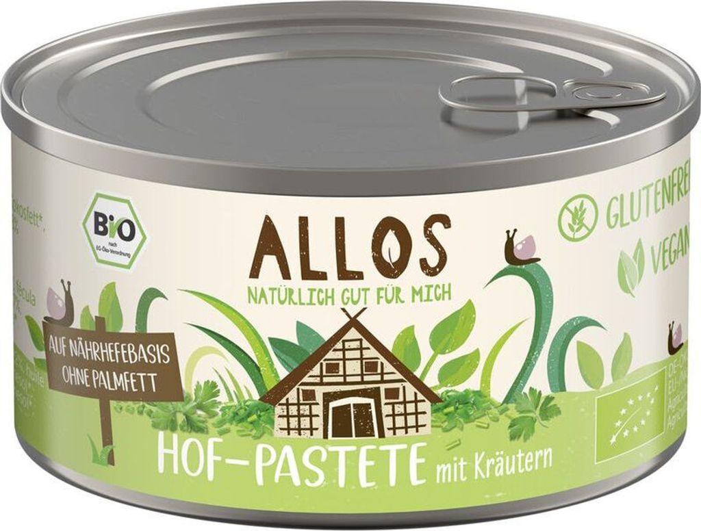 Allos Hof-Pastete mit Kräutern -- 125g x 12  - 12er Pack VPE