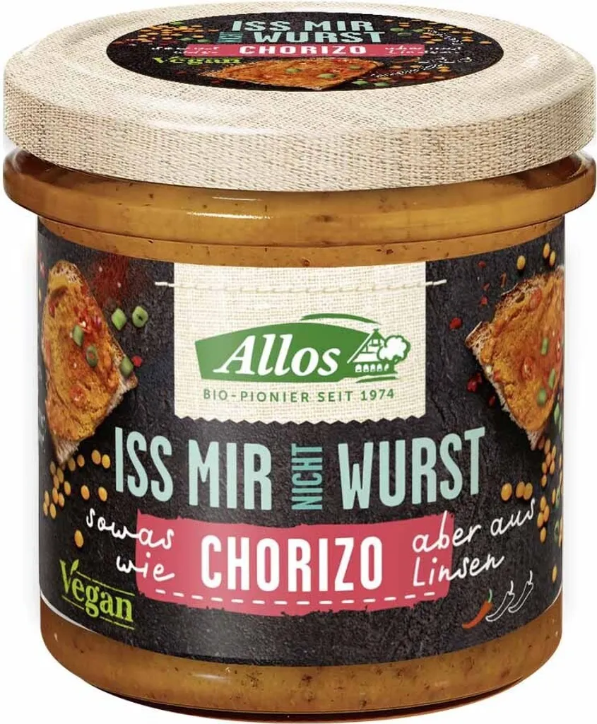 Allos Iss mir nicht Wurst Sowas wie CHORIZO aber aus Linsen -- 135g