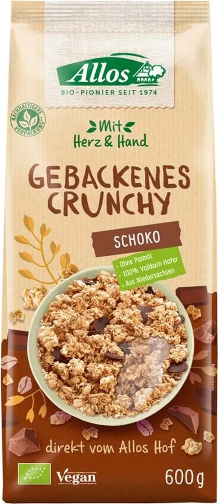 Allos Mit Herz & Hand Gebackenes Crunchy Schoko -- 600g