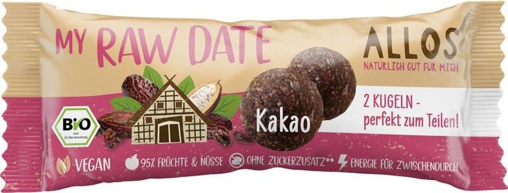 Allos My Raw Date Cocoa -- 32g x 18 - Pack of 18 PU