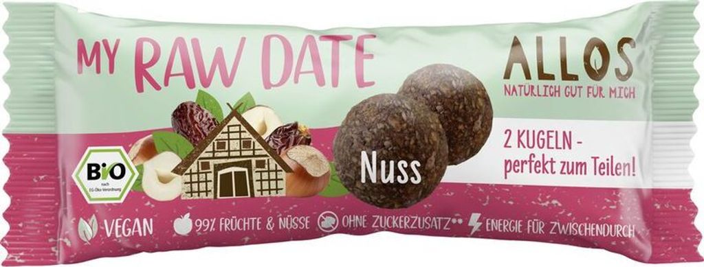 Allos My Raw Date Nuss -- 32g x 18  - 18er Pack VPE