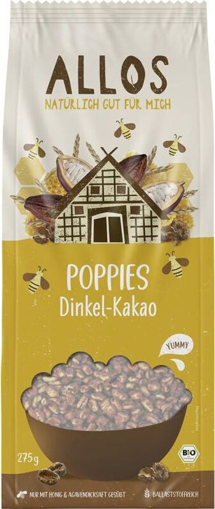 Allos Poppies Dinkel-Kakao -- 275g x 6  - 6er Pack VPE