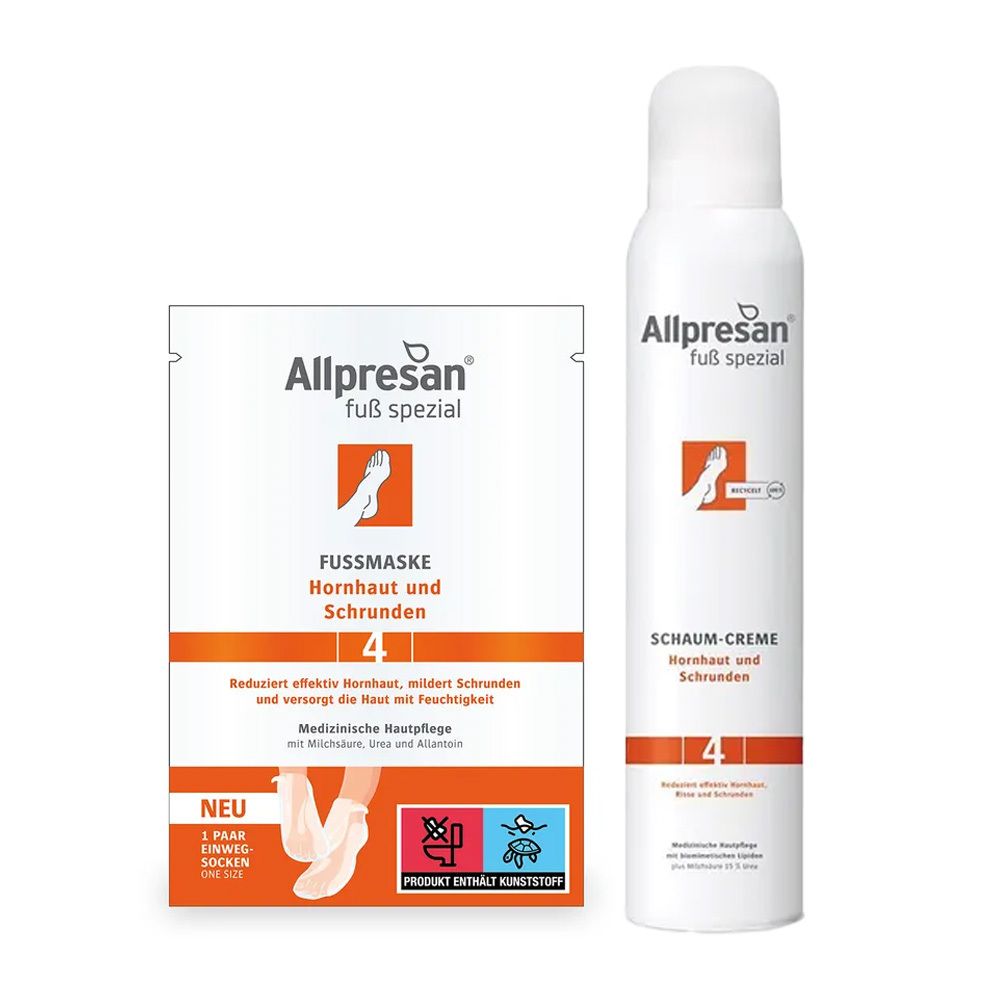 Allpresan® Foot Special Original Foam Cream No. 4 Calluses and Cracks 200 ml + Allpresan® FOOT MASK Calluses and Cracks