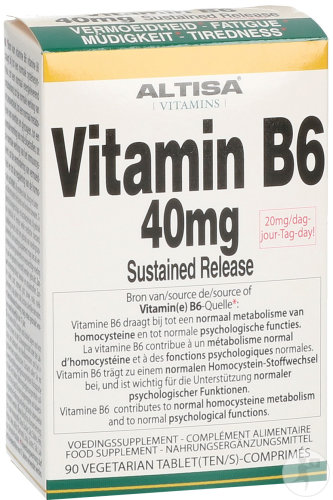 Altisa Vitamins B6 40mg Sustained Release 90 Herbal Tablets