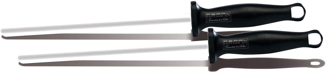 Rosenstein & Söhne Sharpening steel: set of 2 ceramic grinding rods for steel knives (ceramic sharpener)
