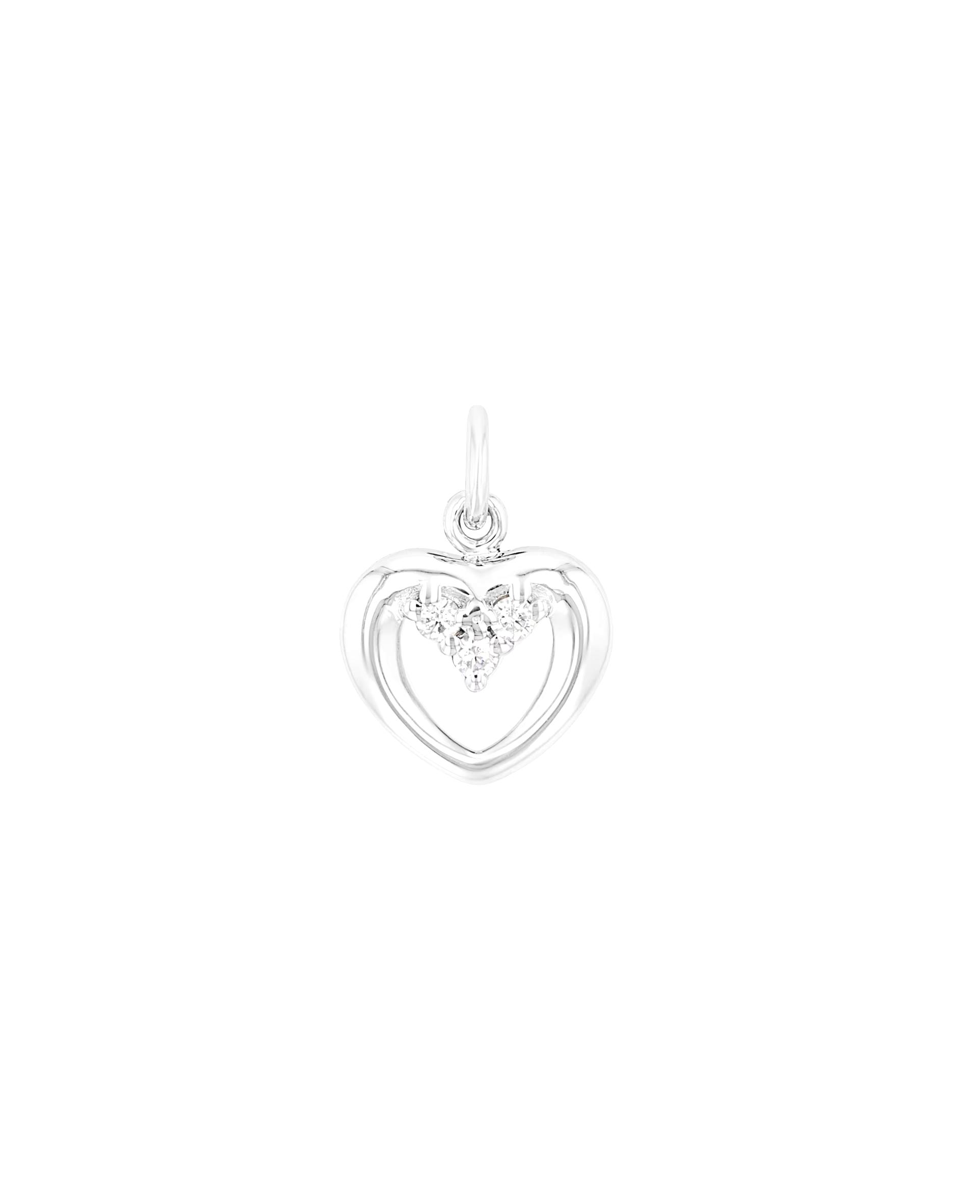 amor pendant motif pendant for women, 925 sterling silver, synthetic zirconia | Heart