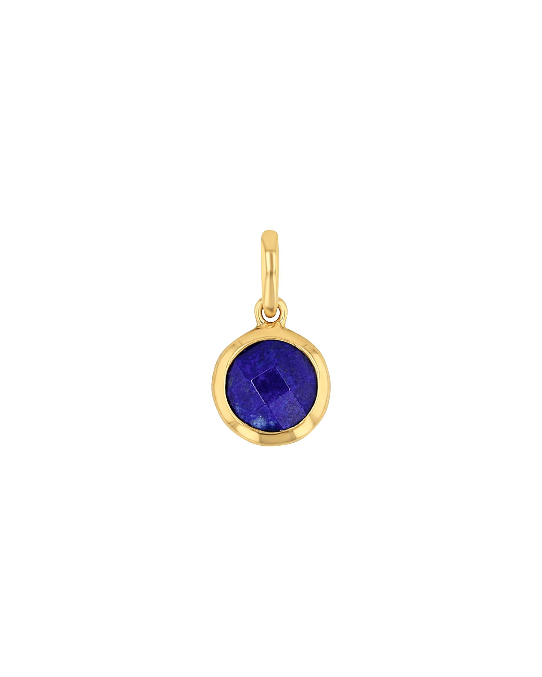 amor pendant motif pendant for women, 375 gold, lapis