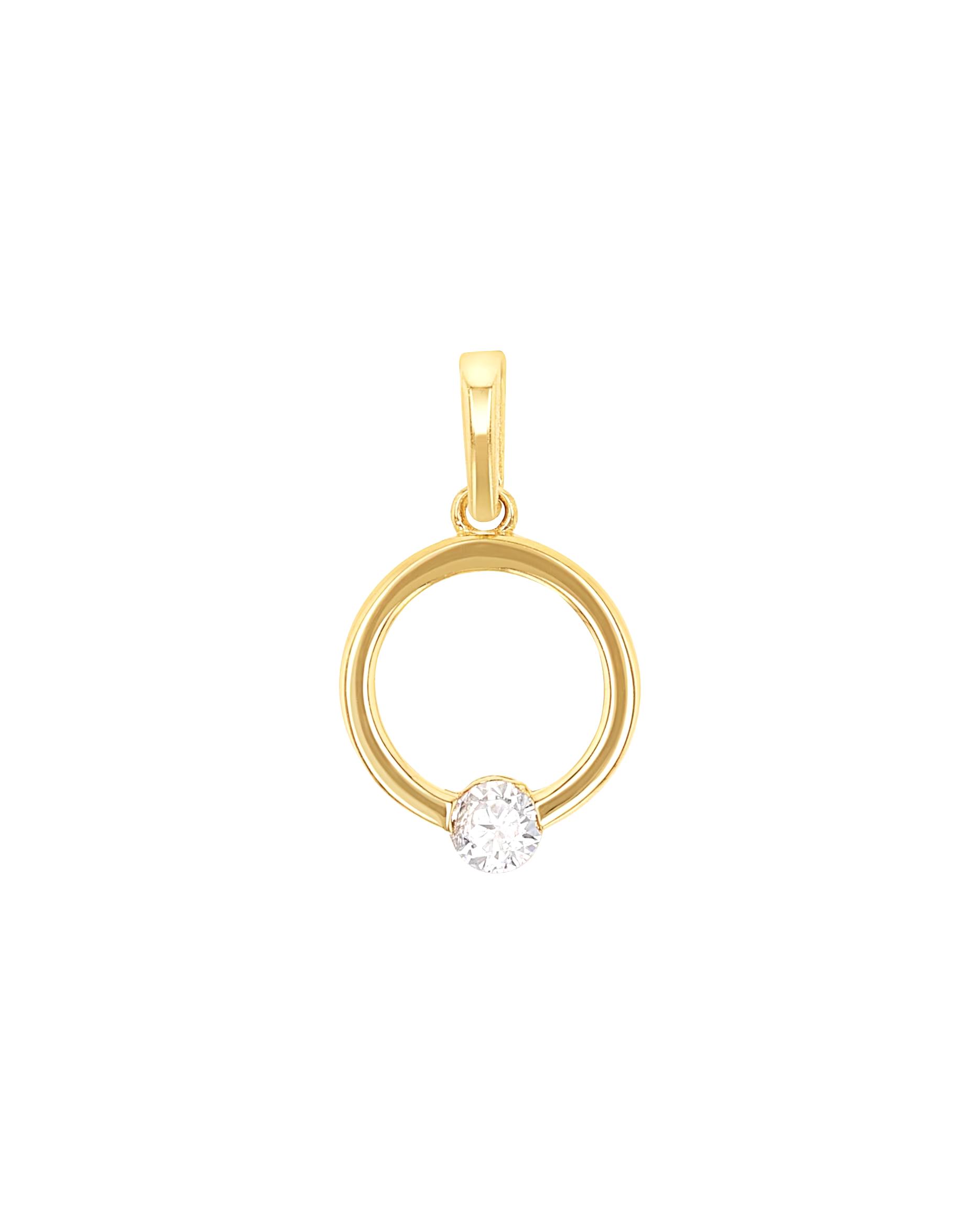 amor pendant motif pendant for women, 375 gold, zirconia synth.