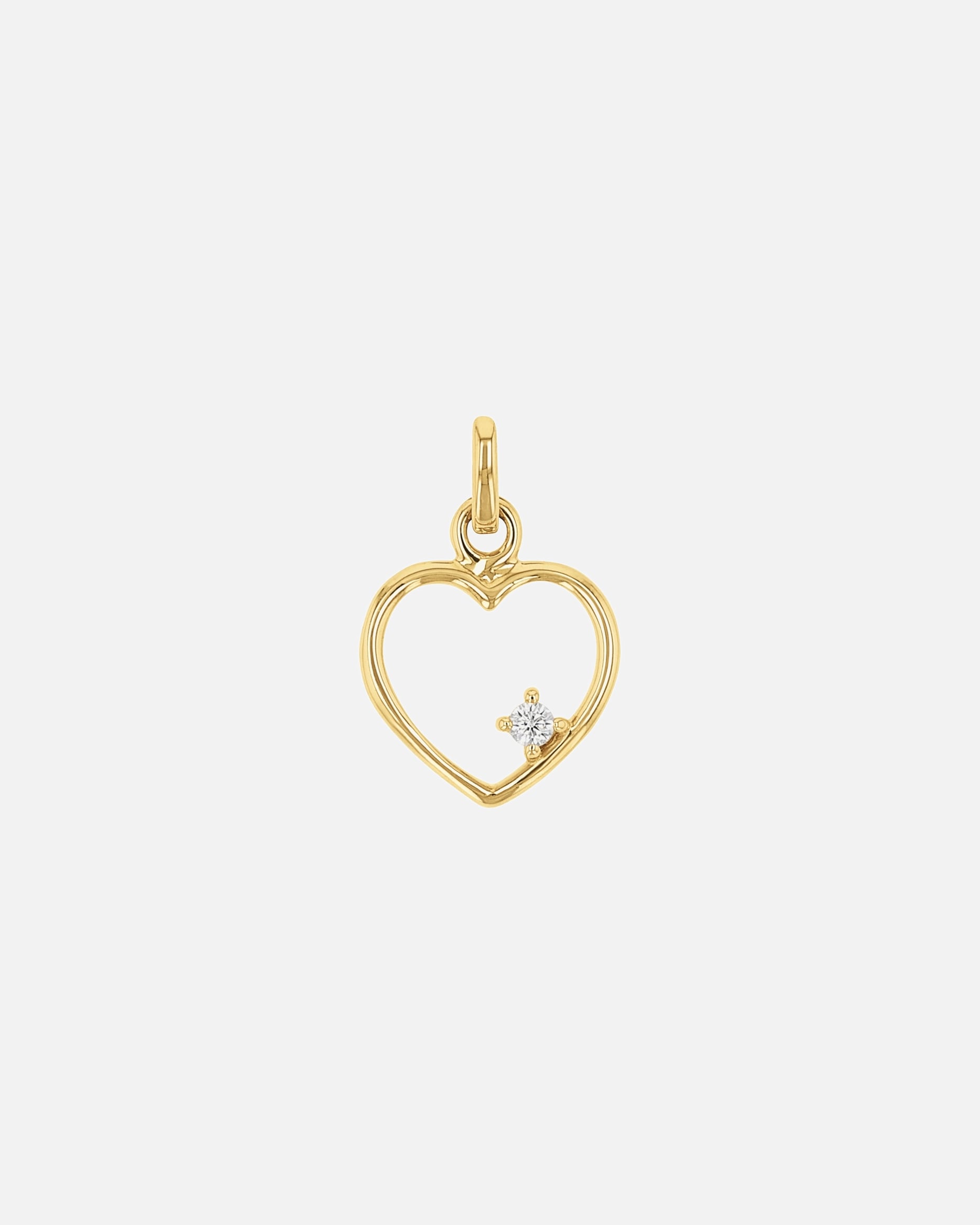 amor pendant motif pendant for women, gold 375, zirconia synth. | Heart