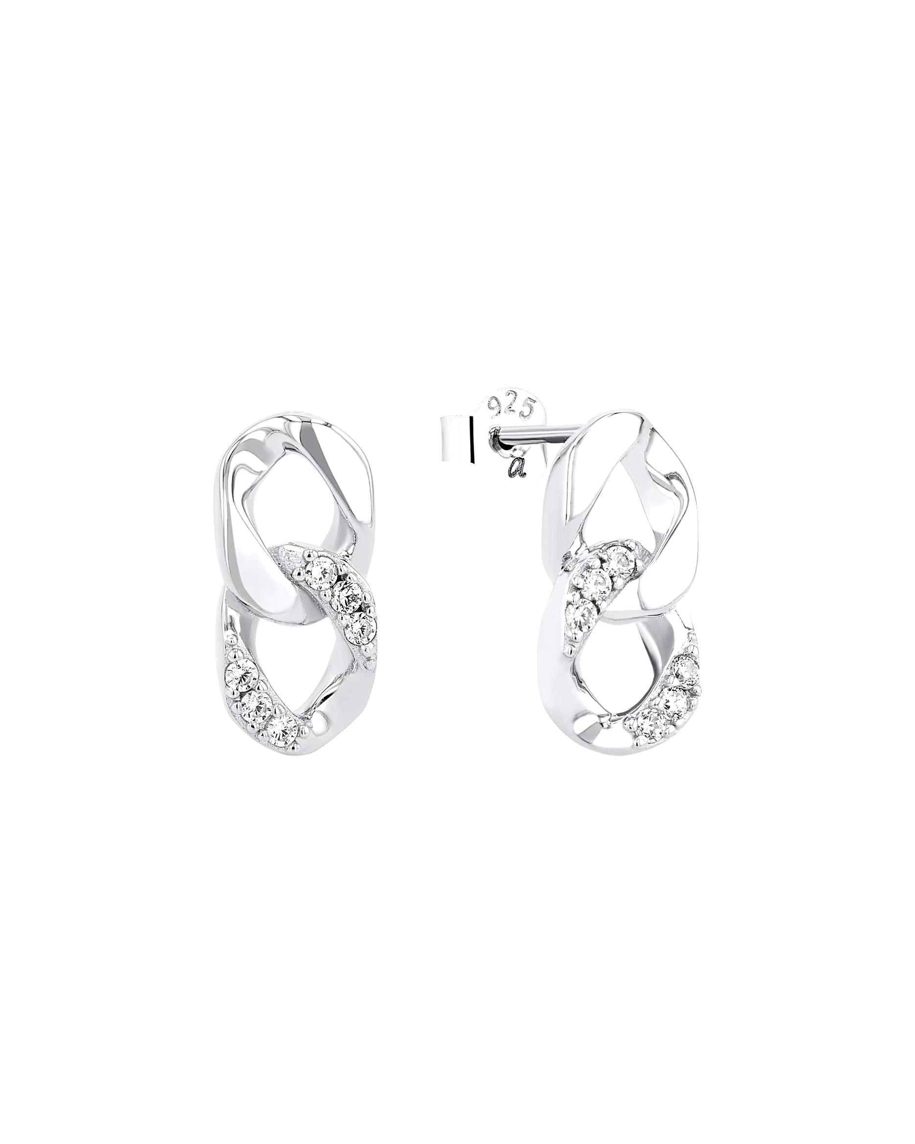 amor earring stud earrings for women, 925 sterling silver, zirconia synth.