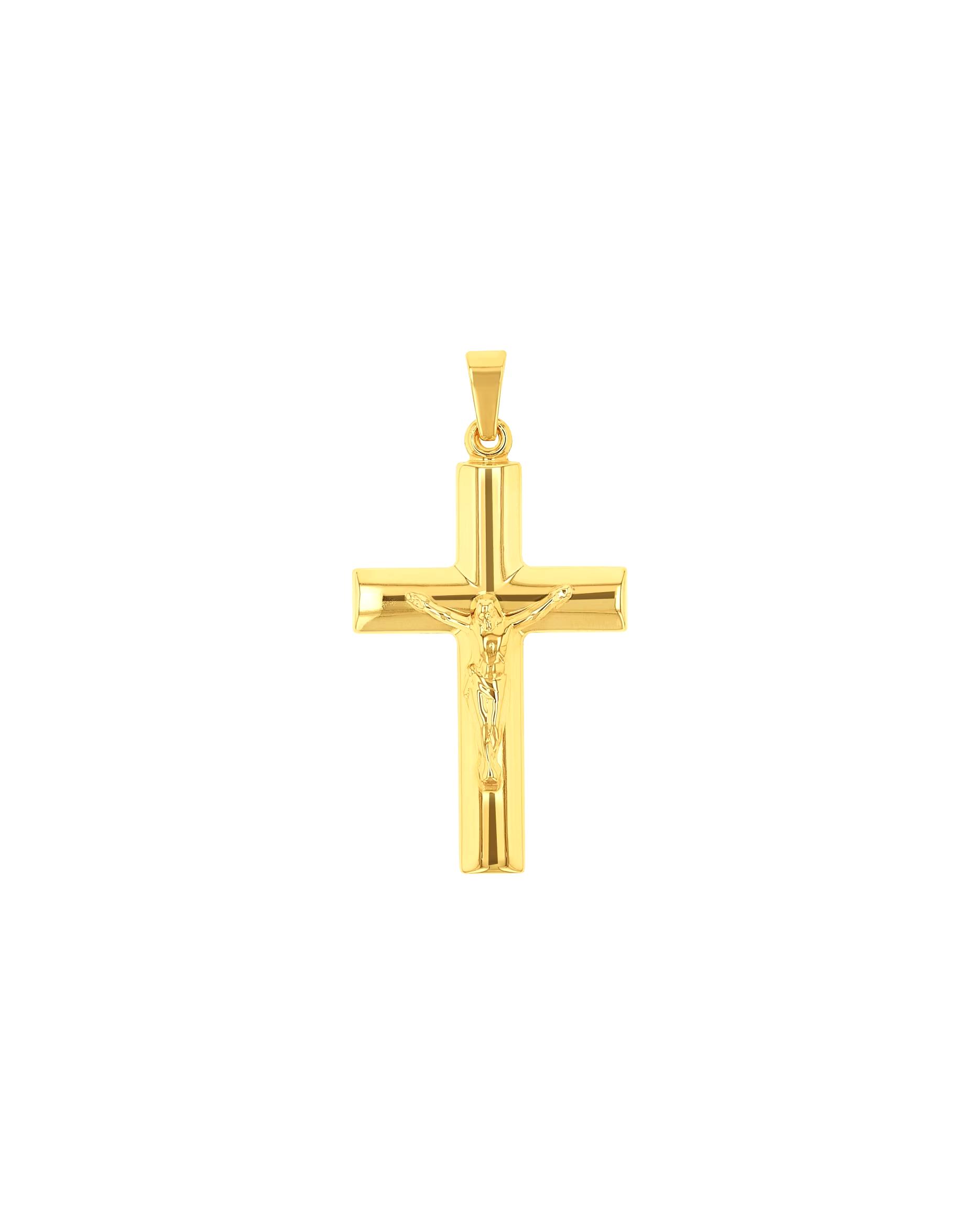 amor jewelry pendant motif pendant for men and women, unisex, 375 gold | Cross with body