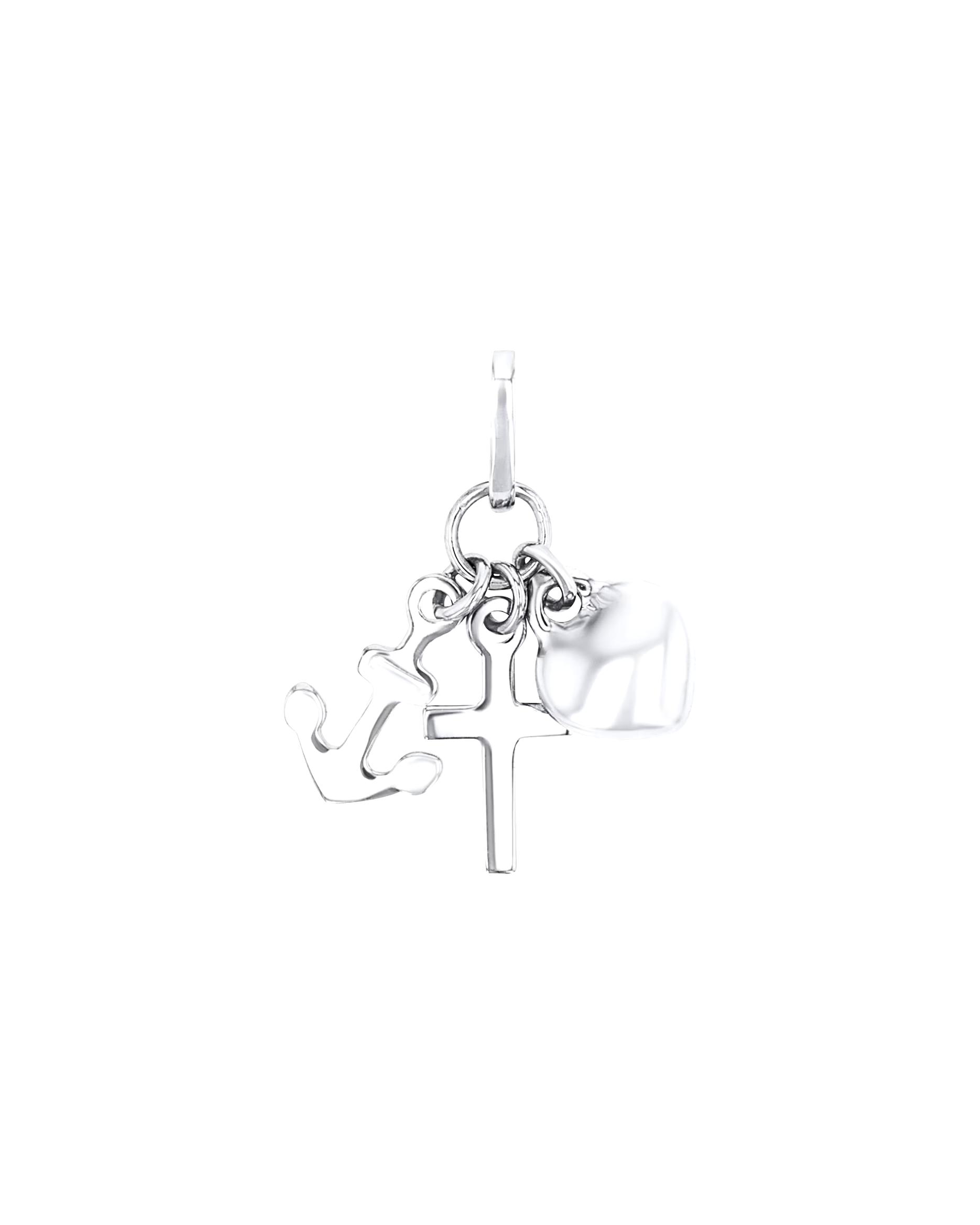 amor jewelry pendant motif pendant for women, 375 white gold | Faith, love, hope