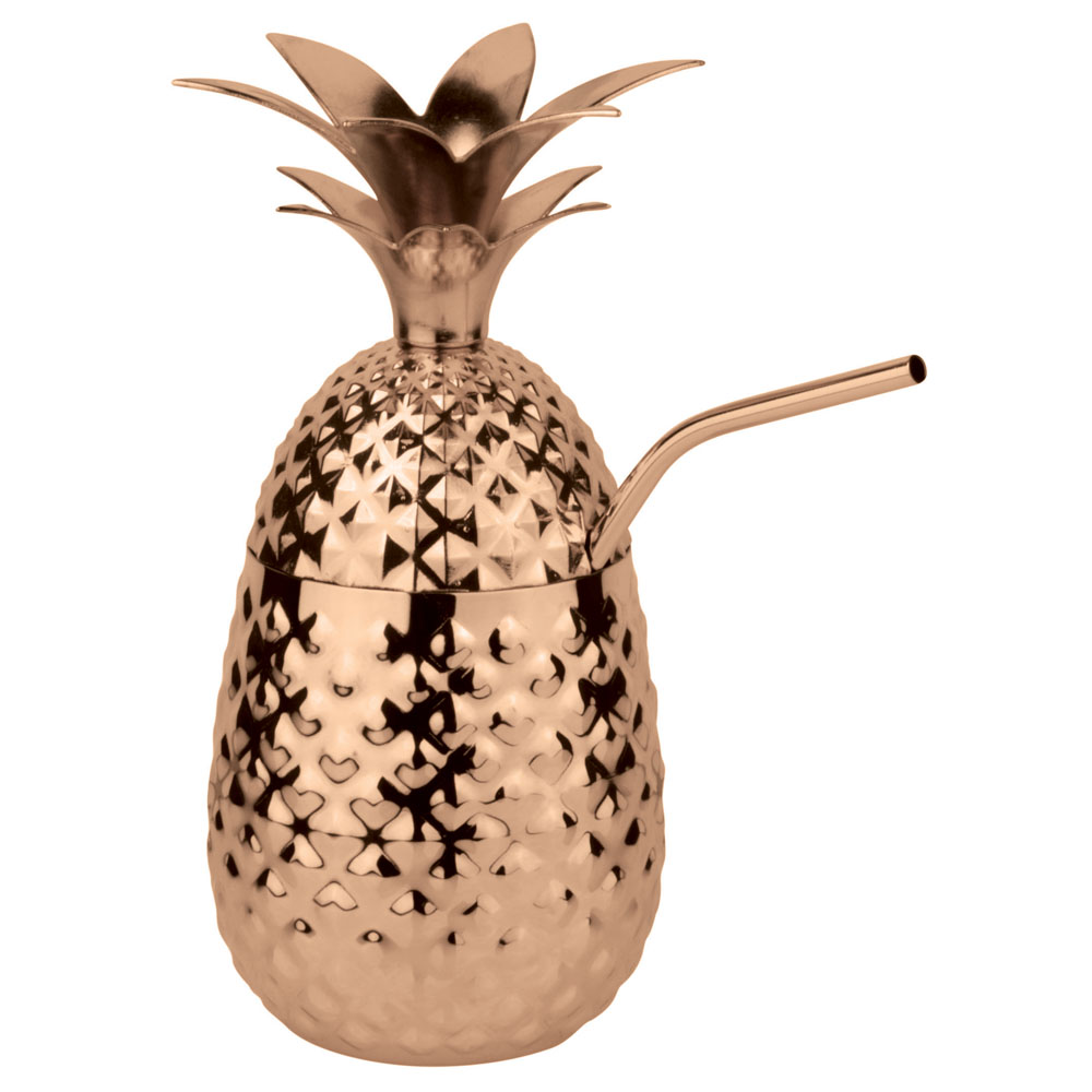 Pineapple Mug with Straw 9,5 cm H 20,5 cm 500 ml Home Bar Sambonet Paderno