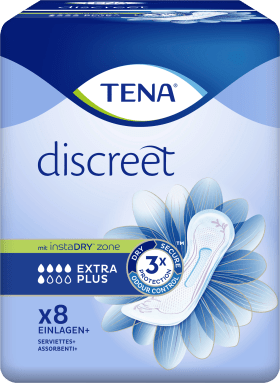 Discreet Extra Plus Hygiene Insert Bubble Weakness, 8 Pcs