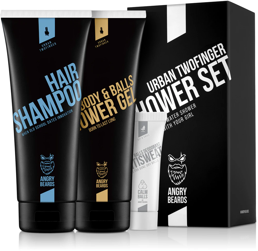 Angry Beards Urban Twofinger Shower Set Set for Men