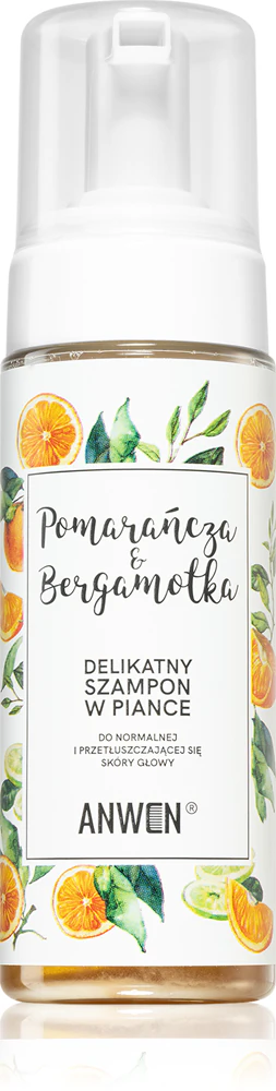 Anwen Orange & Bergamot cleansing foam for normal to oily hair