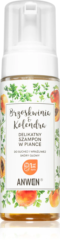 Anwen Peach & Coriander cleansing foam for dry and sensitive scalp