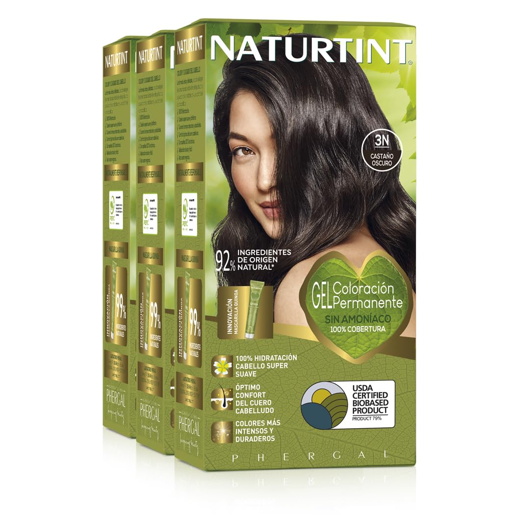 Naturtint Hair color without ammonia, with a high percentage of natural ingredients, 170 ml (x3)