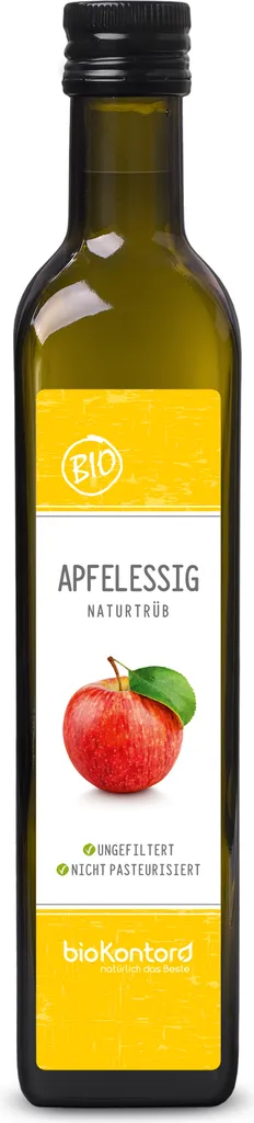 Apple cider vinegar 500 ml unpasteurized unfiltered naturally cloudy bioKontor